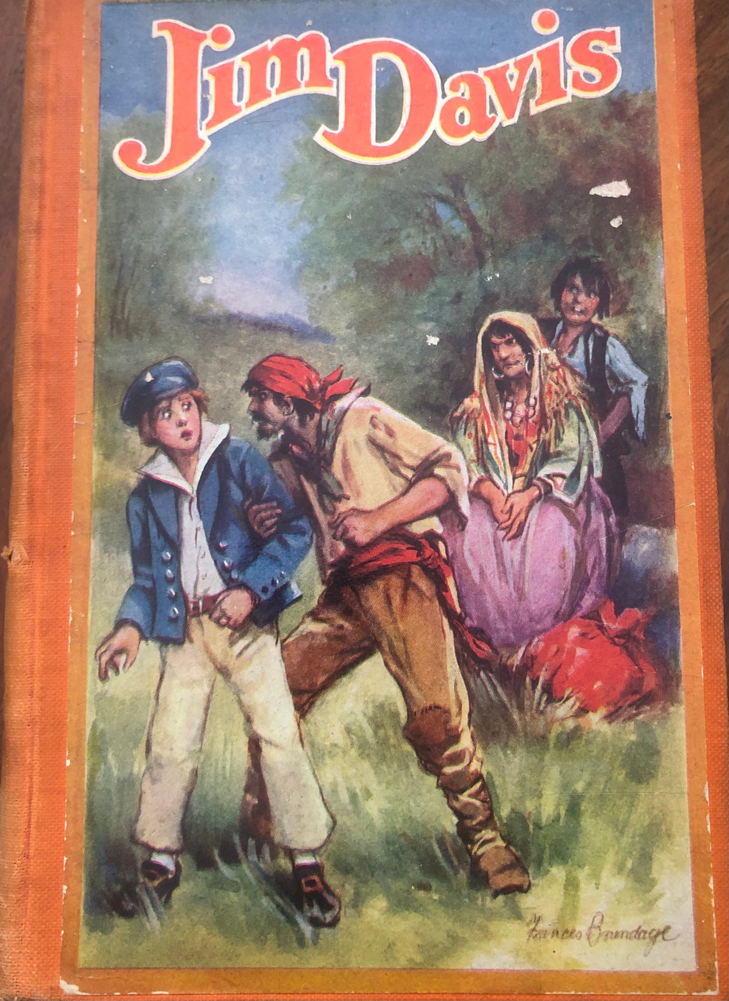 Jim Davis by John Masefield is a classic first published in 1926 by Saalfield Publishing Company. This edition is particularly notable for its illustrations by Frances Brundage, a celebrated artist