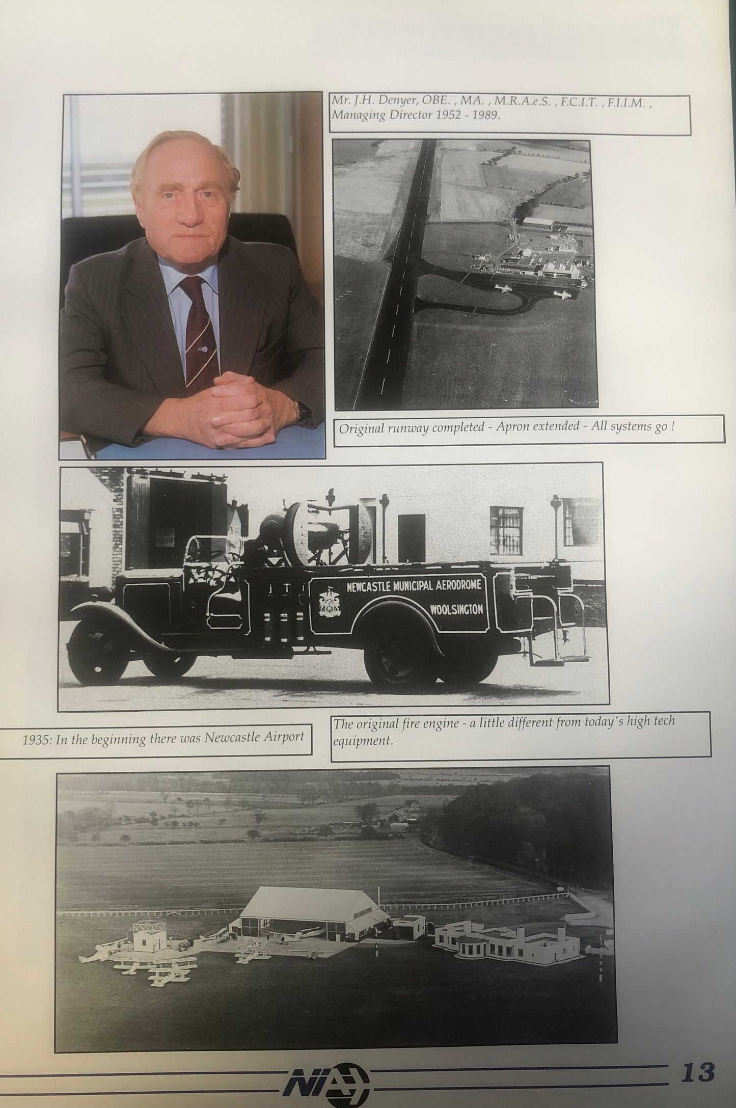 Newcastle International Airport Official Handbook, Jimmy Denyer memories