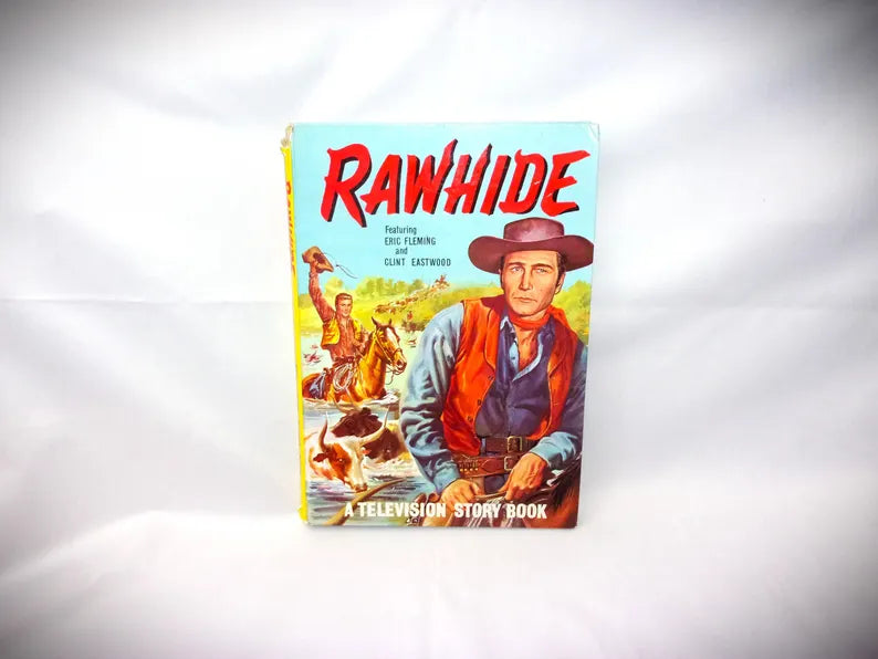Vintage Annual Rawhide 1961-62, Clint Eastwood, collectible for fans of classic westerns
