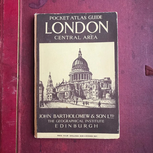 Pocket Atlas Guide London Central Area is a vintage book published in 1951 by John Bartholomew &amp; Son Ltd, Edinburg